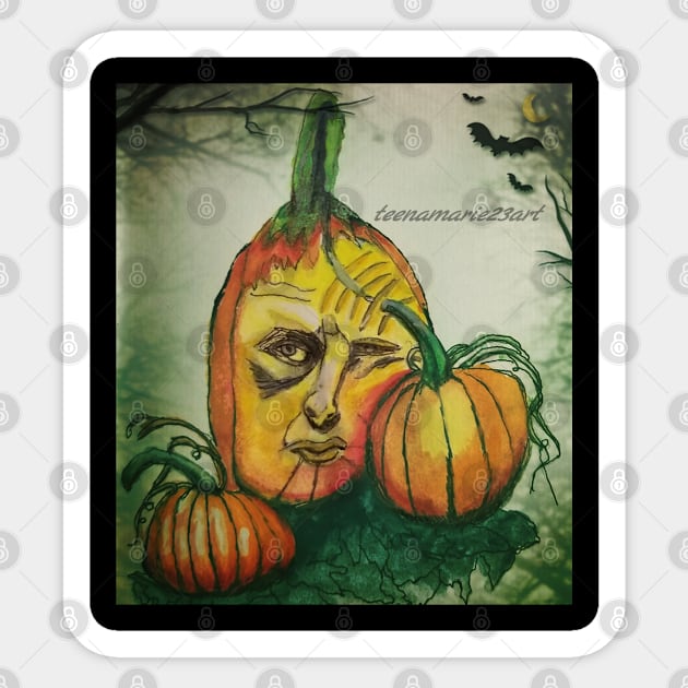 Pumpkin Sticker by teenamarie23art